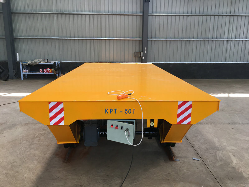 50T Remote Cable Powered Rail Transfer Cart Manufacturing Factory Usha