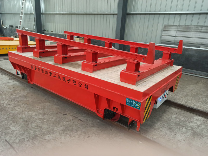 Industrial Electric Moving Motorized Trolley Rail Transfert Cart for Material Handling