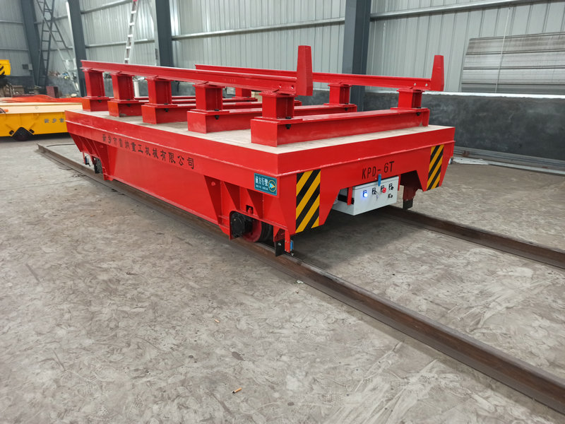 Industrial Electric Moving Motorized Trolley Rail Transfert Cart for Material Handling
