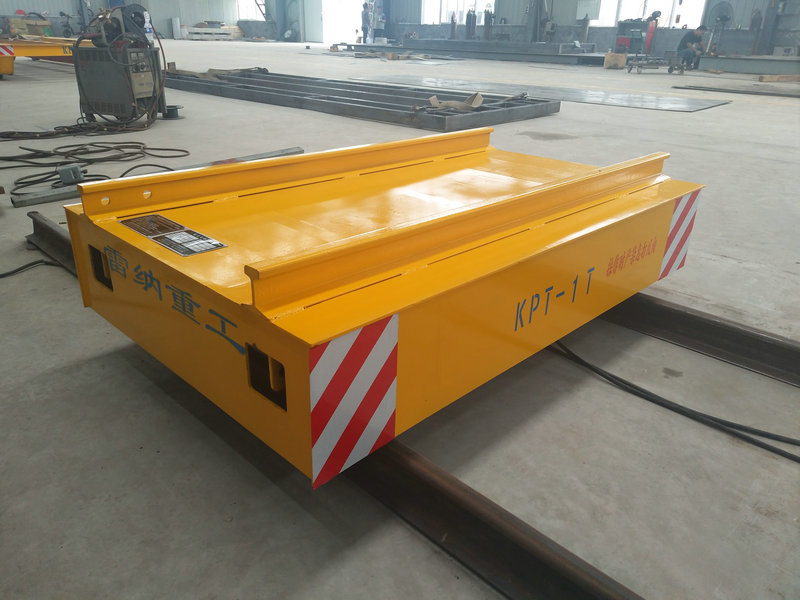 Kablo Reel Powered Warehouse Flat Car on Rail with Remote Control