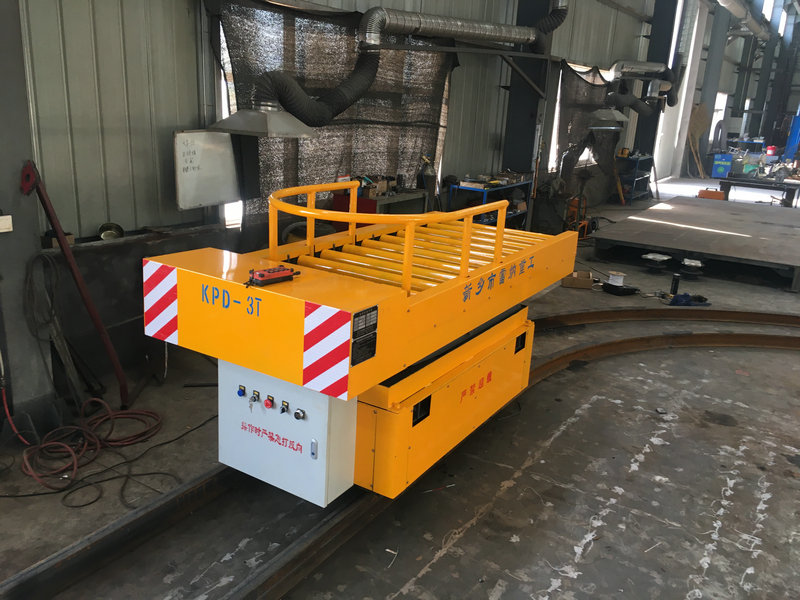 3T Rail Turning Electric Flat Cart with Lift - 3T Rail Turning Electric Flat Cart