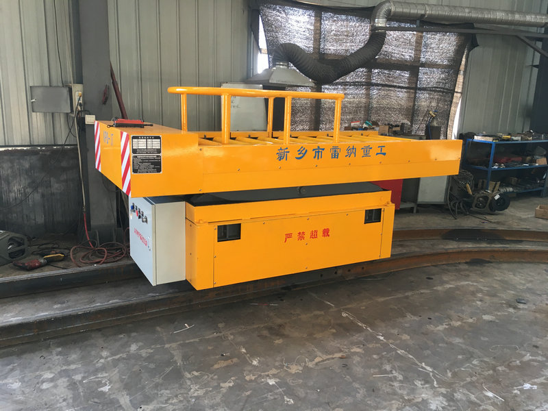 3T Rail Turning Electric Flat Cart with Lift - 3T Rail Turning Electric Flat Cart