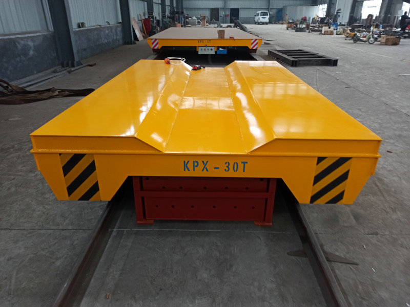 Battery-powered 30T rail transfer cart for die and mold handling