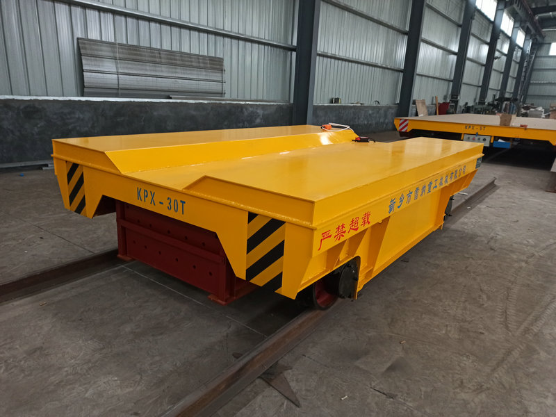 Battery-powered 30T rail transfer cart for die and mold handling